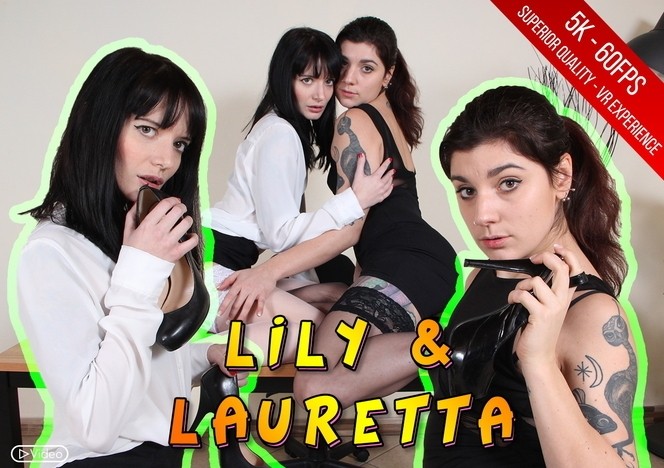 Sensual Lauretta and Lillyy Luna Lesbian Tease