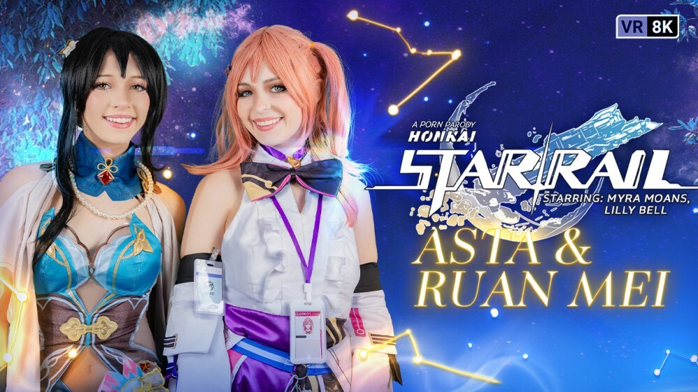 Lilly Bell & Myra Moans in Epic Cosplay VR Action