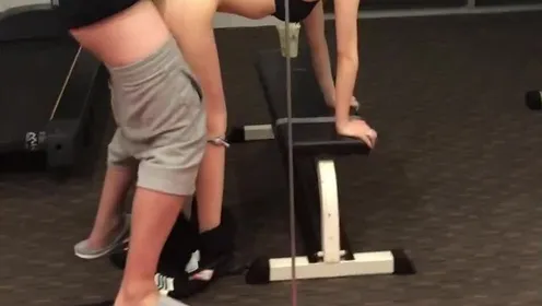 Steamy Gym Encounter: Hot Workout Action