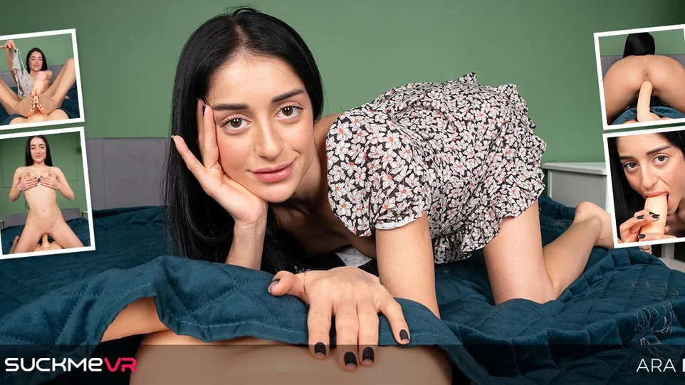 Ara Mix Splits Her Pussy Open With A Large Dildo