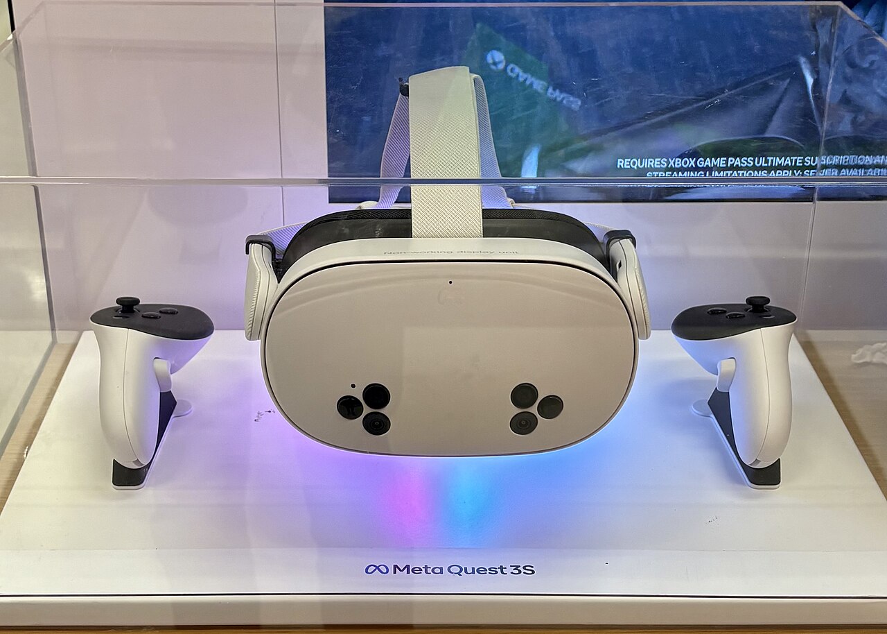 Meta Quest 3S standalone VR headset and Touch Plus controllers