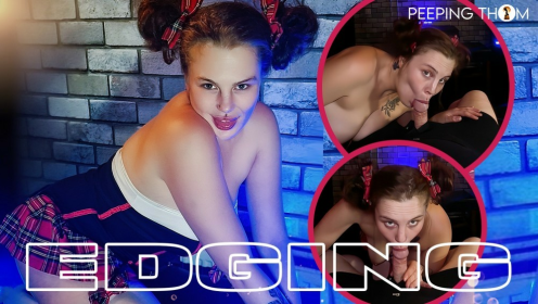 Nerdy Kora in Red Room Edging Thrill