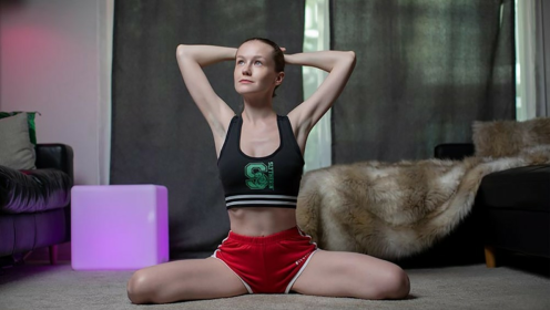 Emily Bloom Stretching in Sensual Solo Action