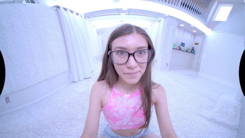 New Teen Brunette Model Strips for You - Ali Jones in 8K VR